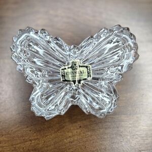 Crystal Butterfly Decorative Trinket Dish Miniature